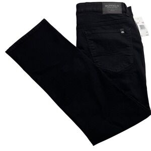 Buffalo David Bitton Straight Six Mens Black Rinse Jeans 34x32